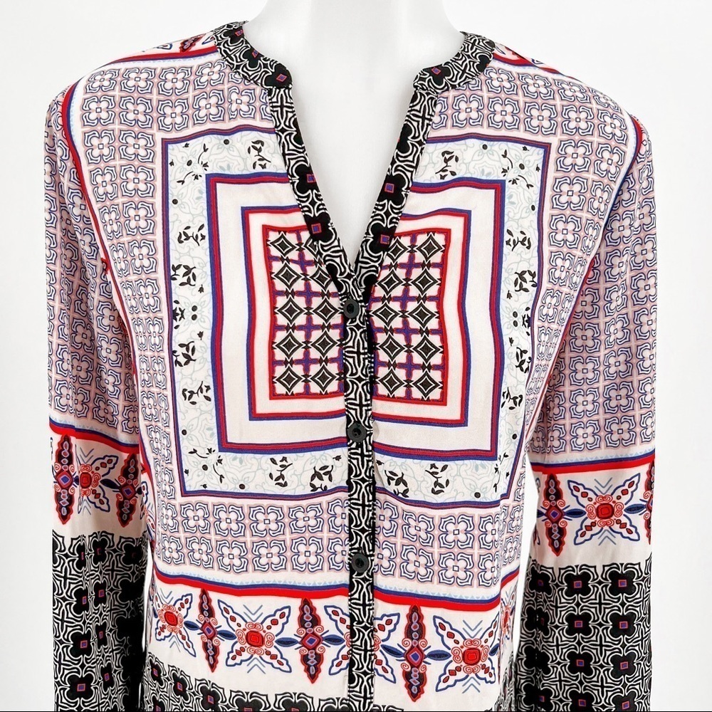 Stitchfix 41 Hawthorn Border Print Button Down Top - image 2